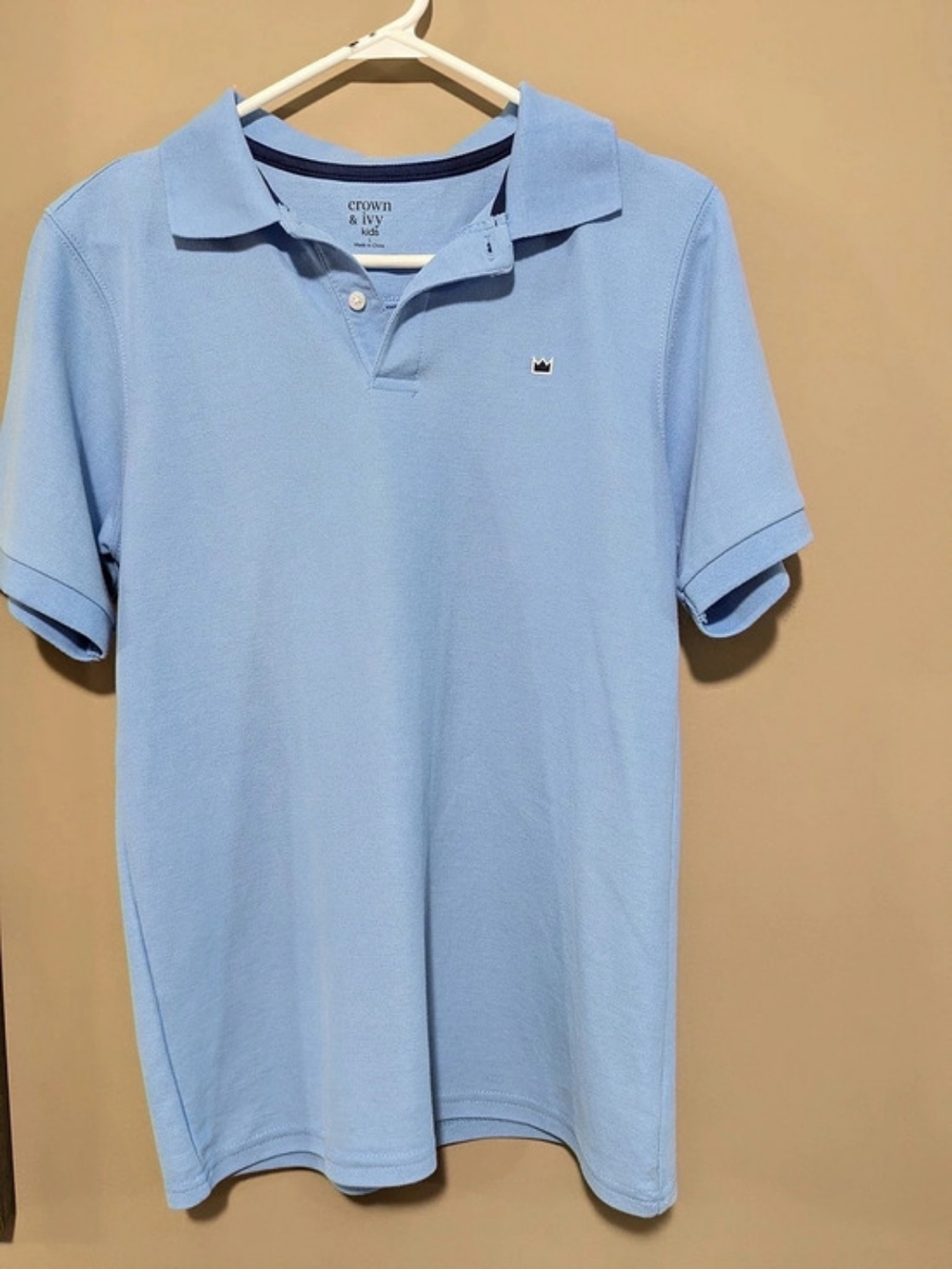 Crown & ivy kids Blue Short Sleeve Polo